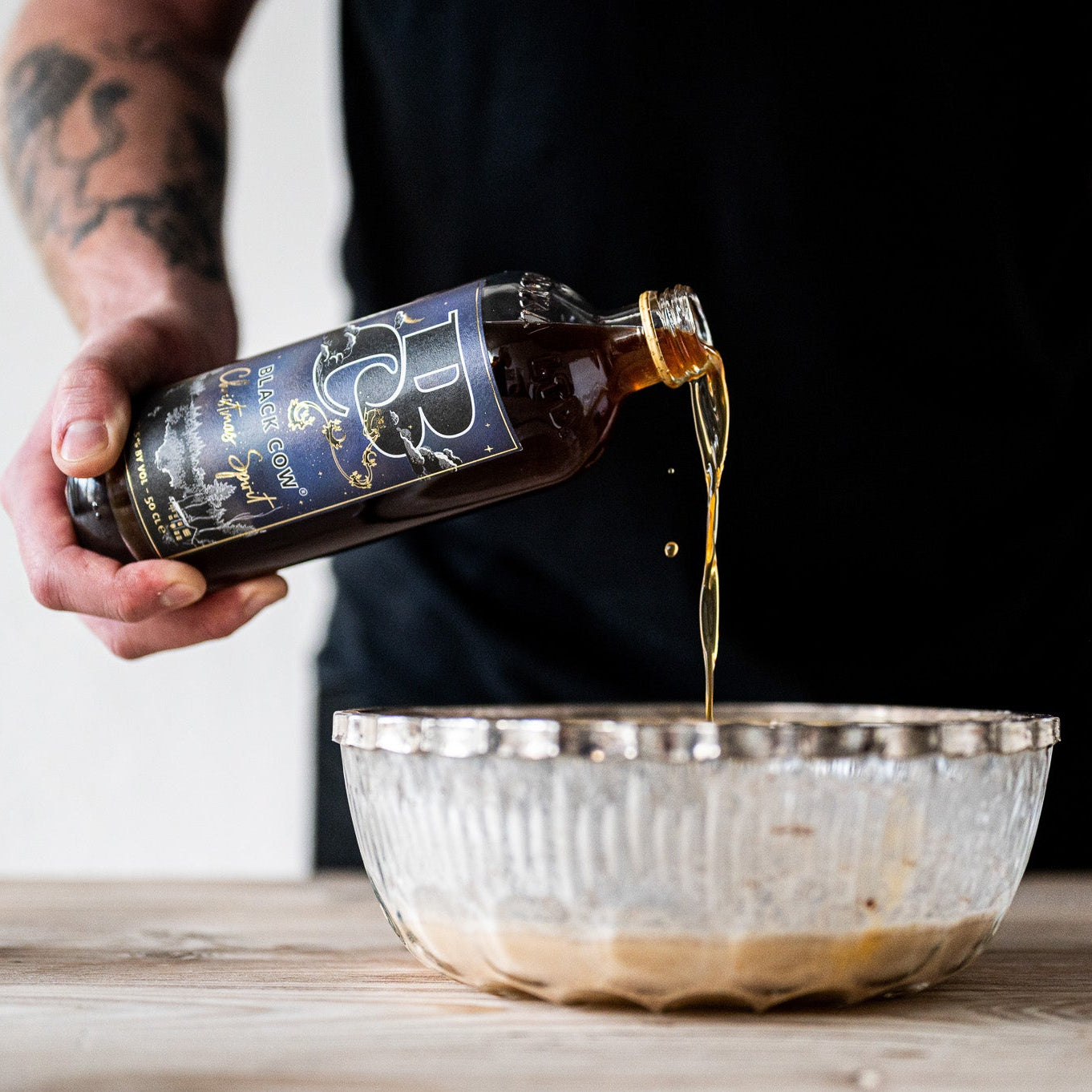 Black Cow Christmas Spirit & Christmas Pudding with Cheese