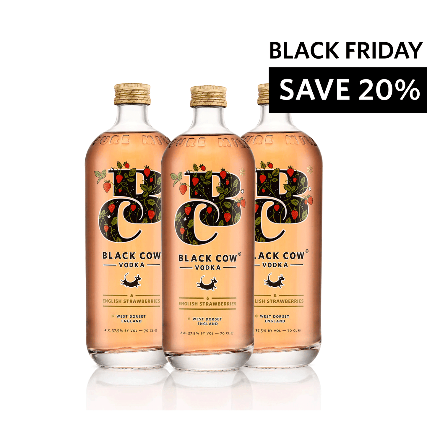 Black Cow & English Strawberries Trio