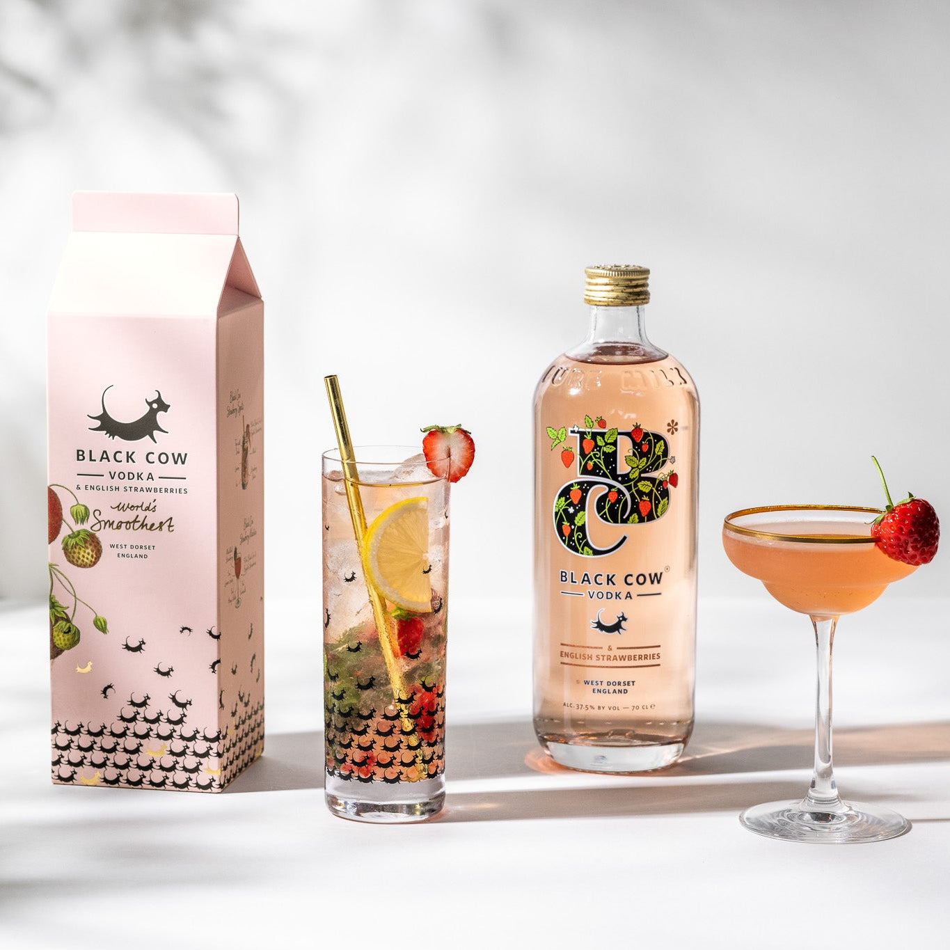 Black Cow & English Strawberries Carton Gift Pack