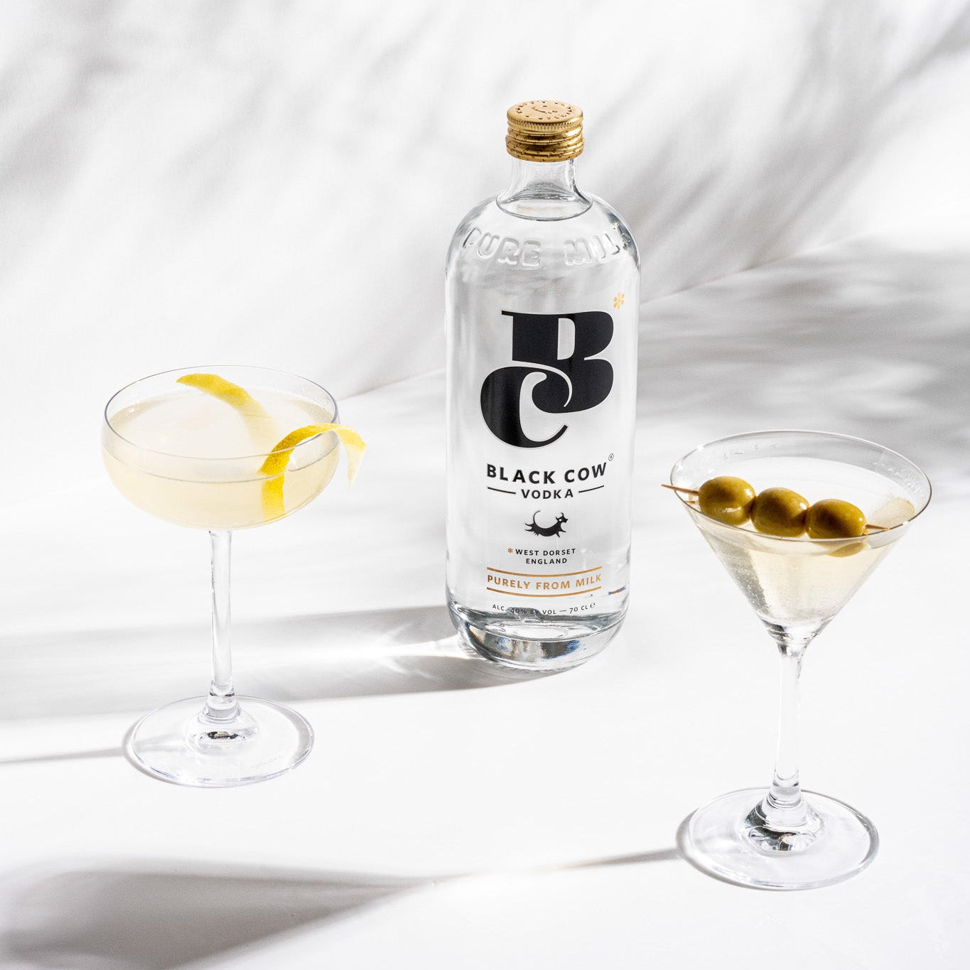 Black Cow vodka Aluminium 5cl Miniature