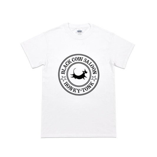 Black Cow Honky Tonk Saloon T-shirt - White