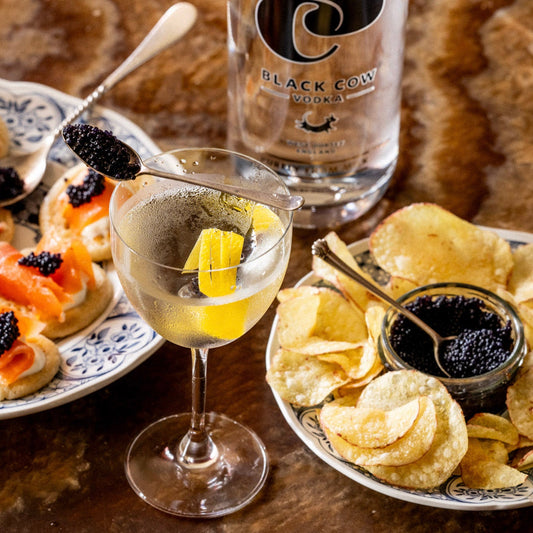 Black Cow Caviar Martini