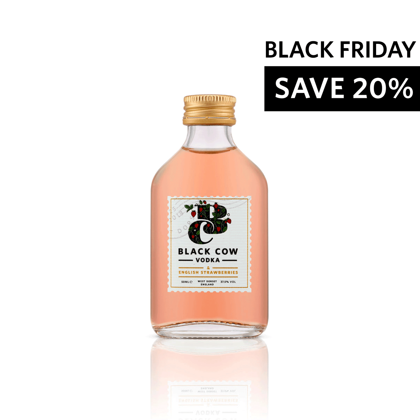 Black Cow & English Strawberries Miniature