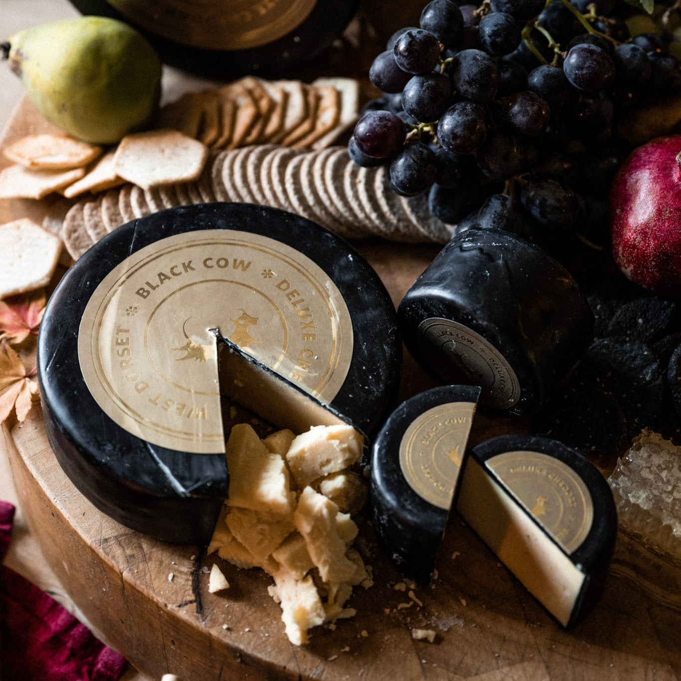 Black Cow vodka & Christmas Pudding with Wheel of Cheddar Cheese