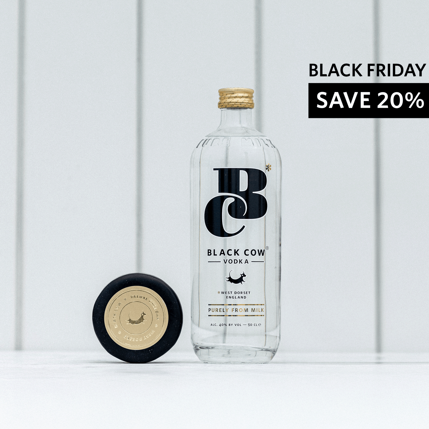 Black Cow vodka + 200g Cheddar Cheese