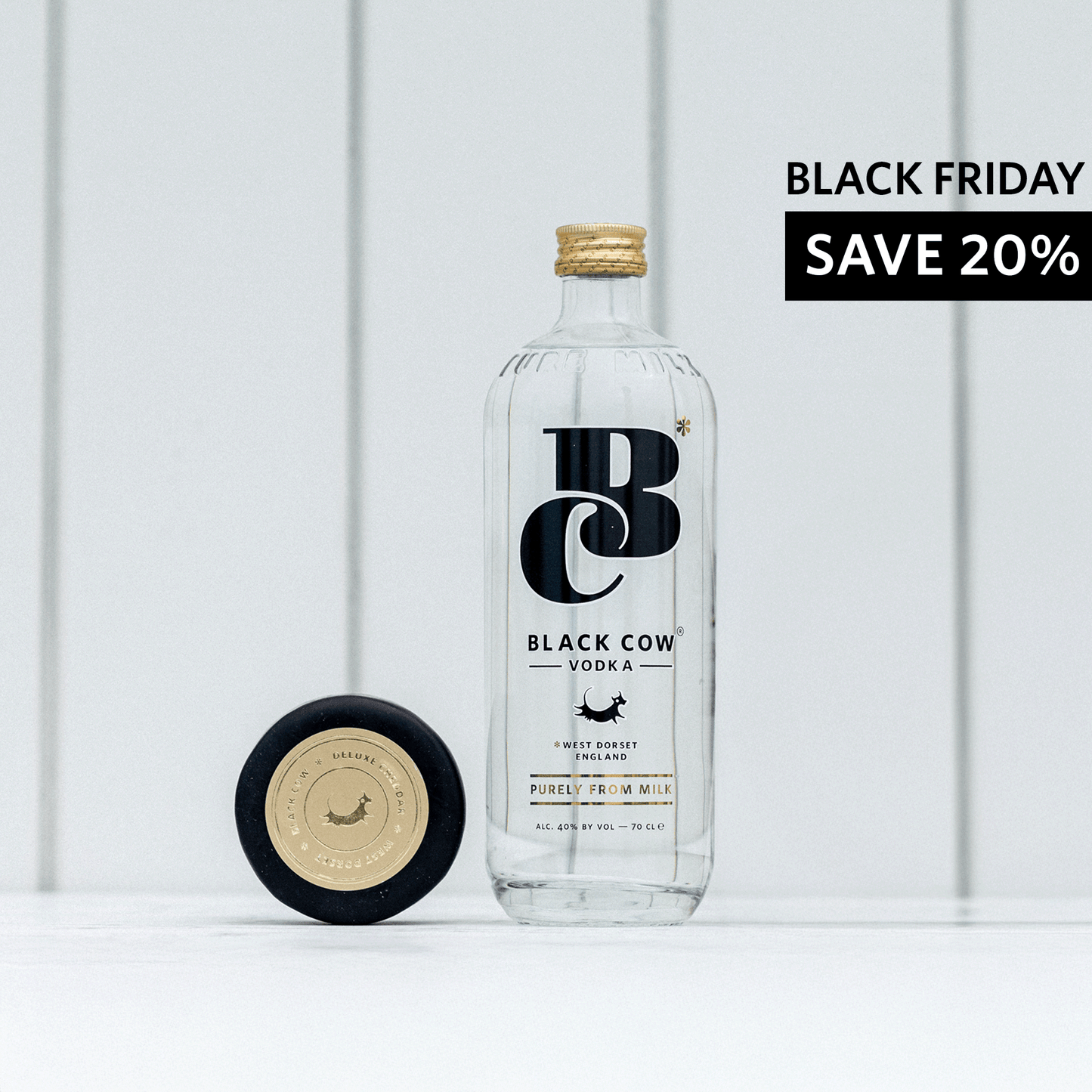 Black Cow vodka + 200g Cheddar Cheese