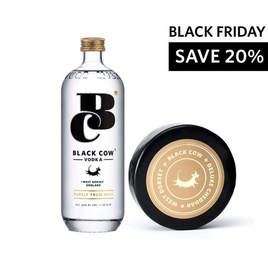 Black Cow vodka + 900g Cheddar Cheese