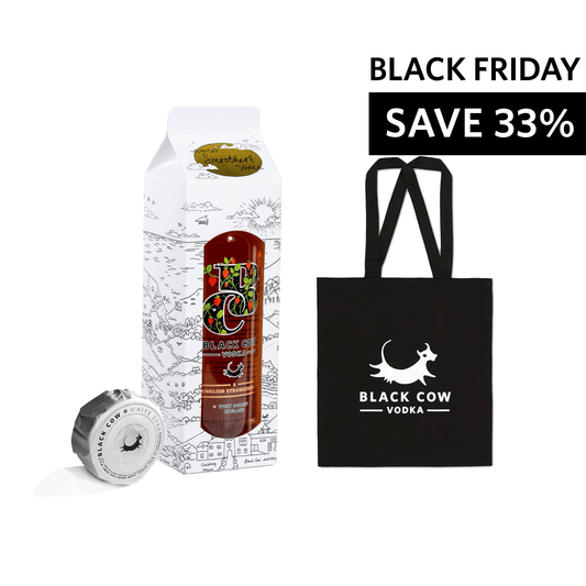 Ultimate Gift Bundle - Black Cow & English Strawberries Milk Carton + White Star Cheese + Tote Bag