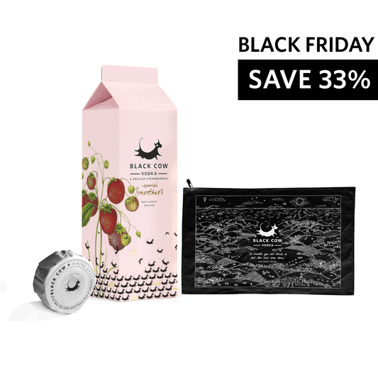 Ultimate Gift Bundle - Black Cow & English Strawberries Milk Carton + White Star Cheese + Tea Towel