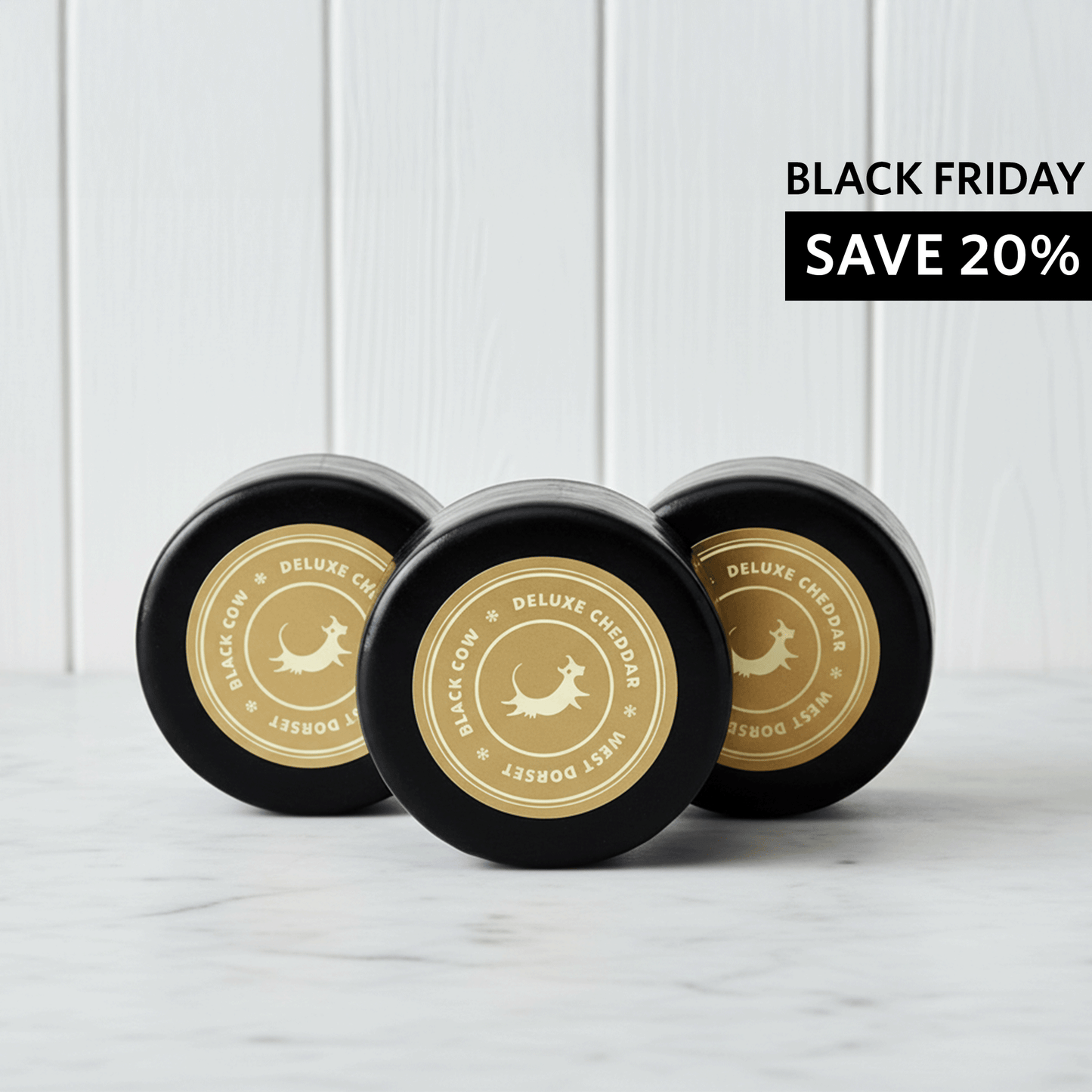 Black Cow Deluxe Cheddar Cheese 200g x 3