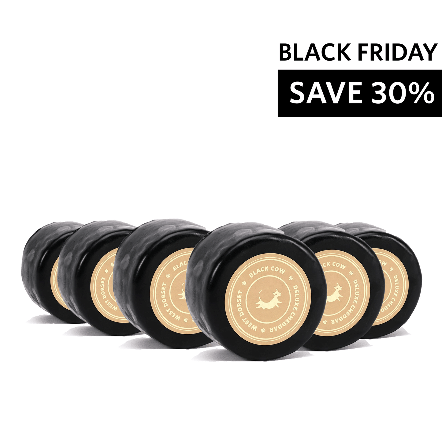 Black Cow Deluxe Cheddar Cheese 200g x 6