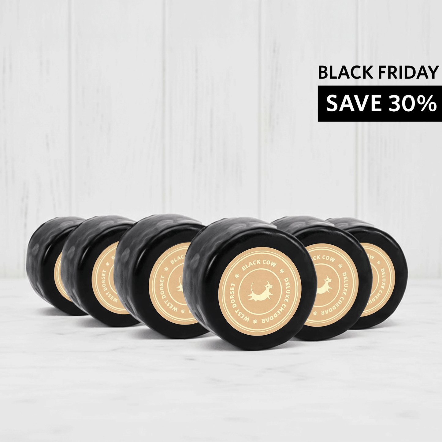 Black Cow Deluxe Cheddar Cheese 200g x 6