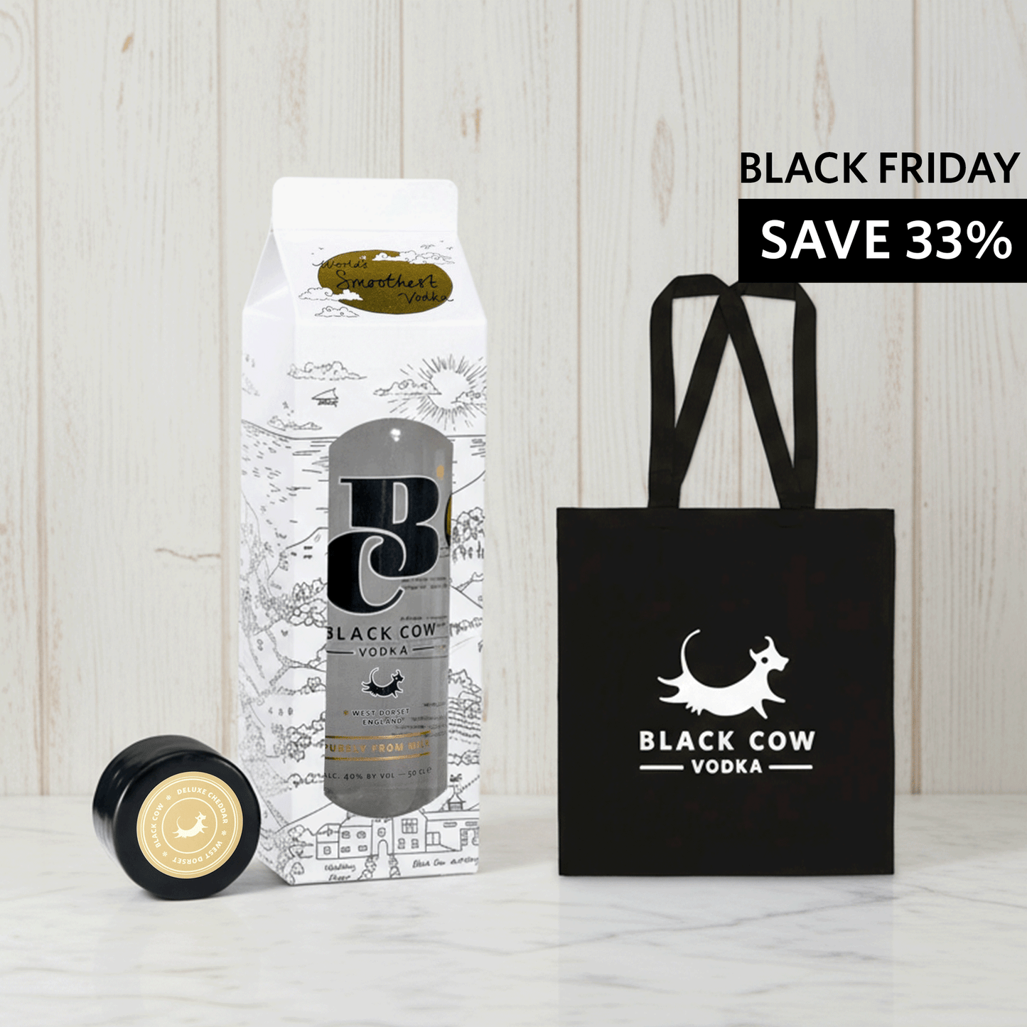 Ultimate Gift Bundle - Black Cow Carton + Cheddar Cheese + Tote Bag