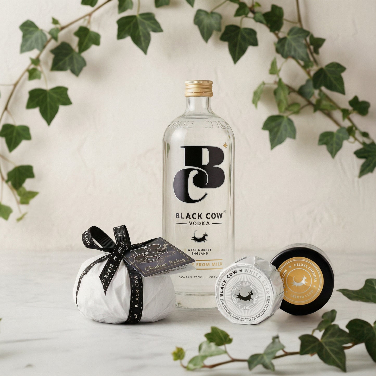 Black Cow vodka & Christmas Pudding with Cheese