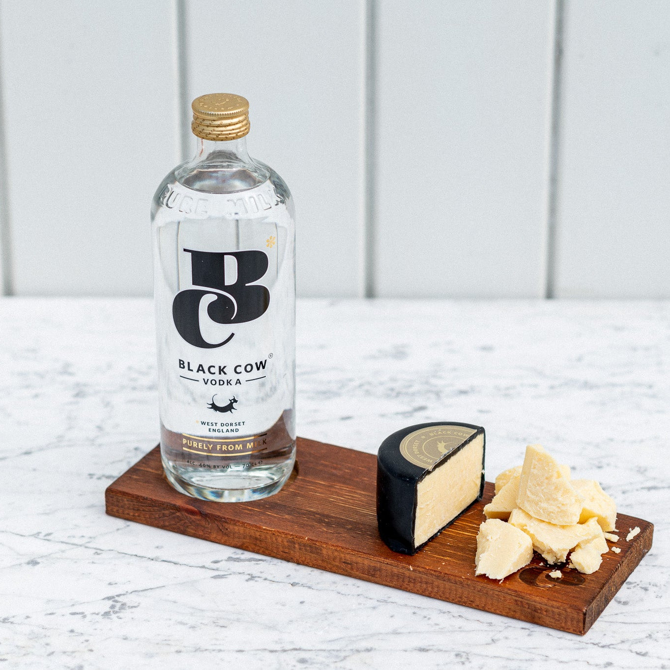 Black Cow vodka + 200g Cheddar Cheese