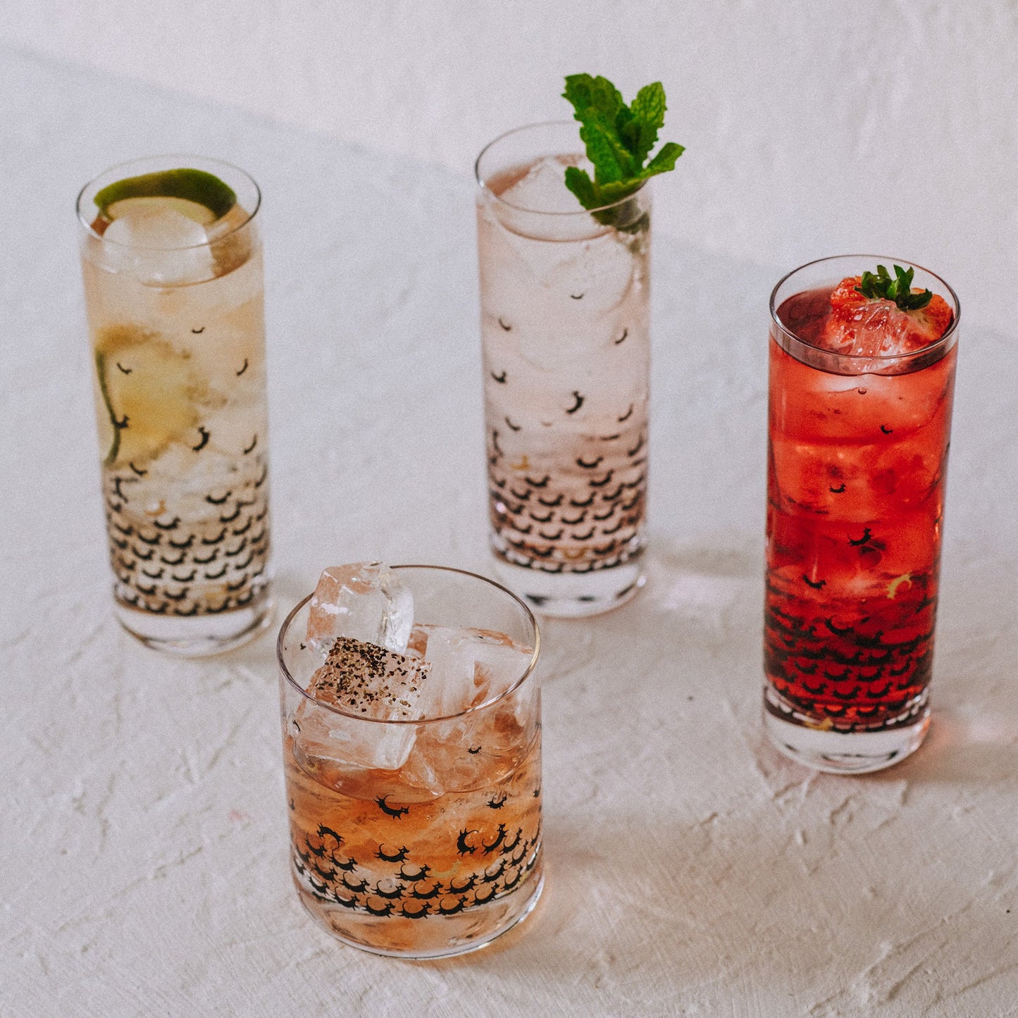 Black Cow Mixed Glasses